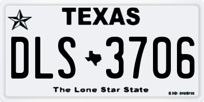 TX license plate DLS3706