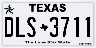 TX license plate DLS3711