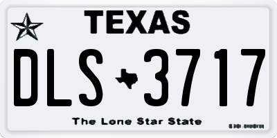 TX license plate DLS3717