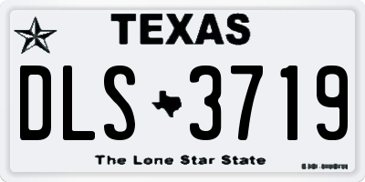 TX license plate DLS3719