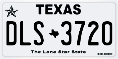 TX license plate DLS3720