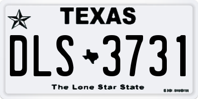 TX license plate DLS3731