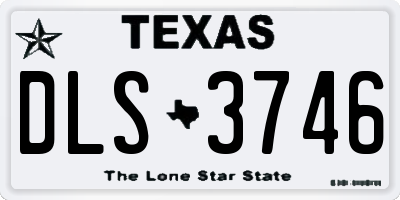 TX license plate DLS3746