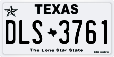 TX license plate DLS3761