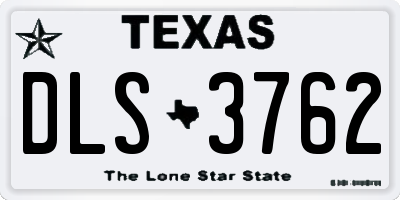 TX license plate DLS3762