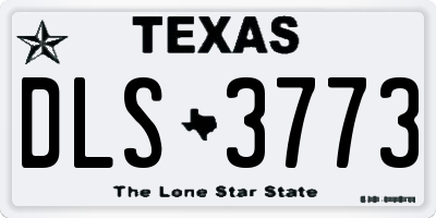 TX license plate DLS3773
