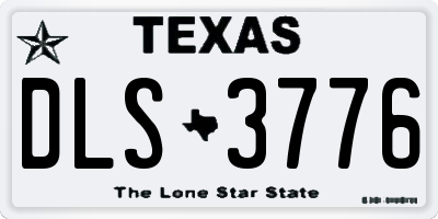 TX license plate DLS3776