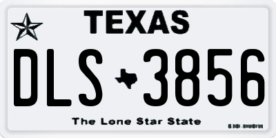 TX license plate DLS3856