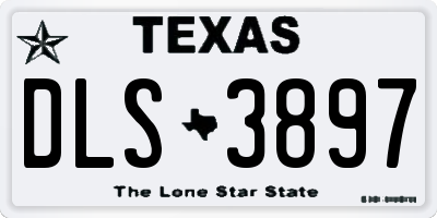 TX license plate DLS3897