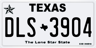 TX license plate DLS3904