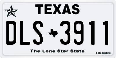 TX license plate DLS3911
