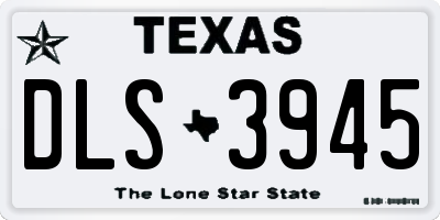 TX license plate DLS3945