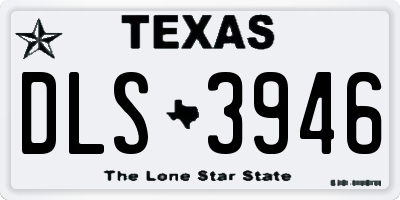 TX license plate DLS3946