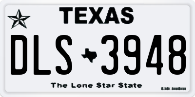 TX license plate DLS3948