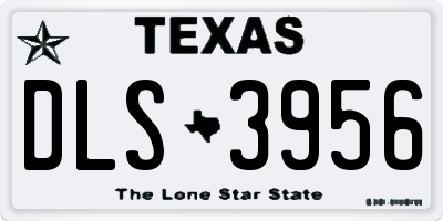 TX license plate DLS3956