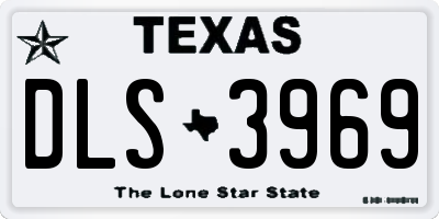 TX license plate DLS3969