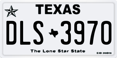 TX license plate DLS3970