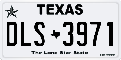TX license plate DLS3971