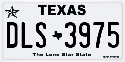 TX license plate DLS3975
