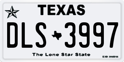 TX license plate DLS3997