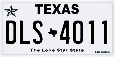 TX license plate DLS4011
