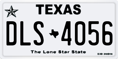 TX license plate DLS4056
