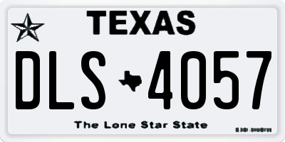 TX license plate DLS4057