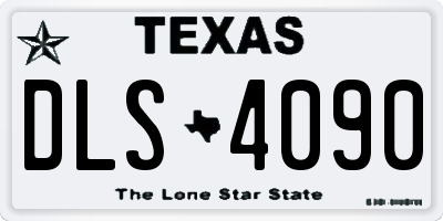 TX license plate DLS4090