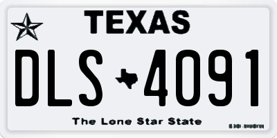 TX license plate DLS4091
