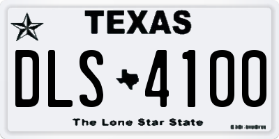 TX license plate DLS4100