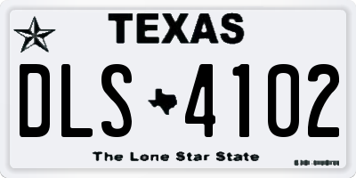 TX license plate DLS4102