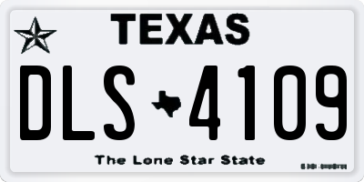 TX license plate DLS4109