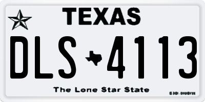 TX license plate DLS4113
