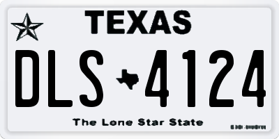 TX license plate DLS4124