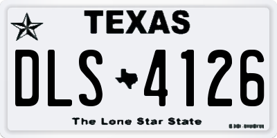 TX license plate DLS4126
