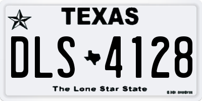 TX license plate DLS4128