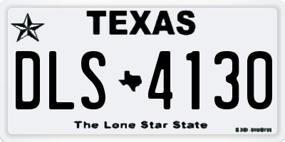 TX license plate DLS4130