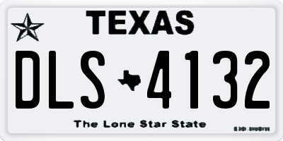 TX license plate DLS4132