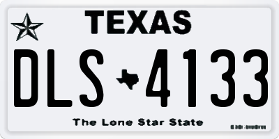 TX license plate DLS4133