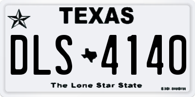TX license plate DLS4140