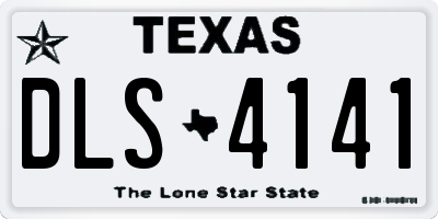 TX license plate DLS4141