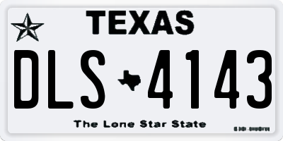 TX license plate DLS4143