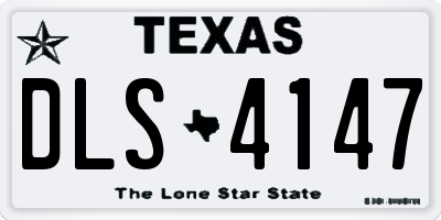TX license plate DLS4147
