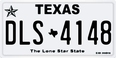 TX license plate DLS4148