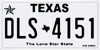 TX license plate DLS4151