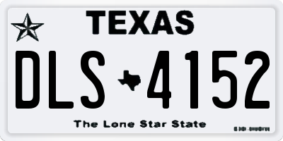 TX license plate DLS4152