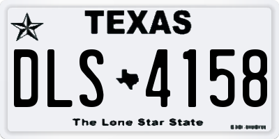 TX license plate DLS4158