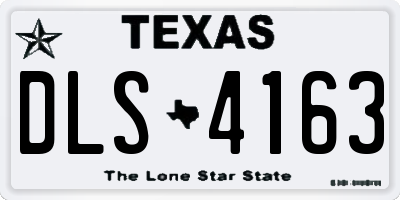 TX license plate DLS4163