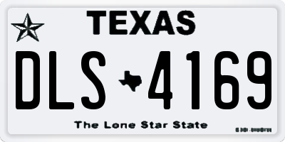 TX license plate DLS4169