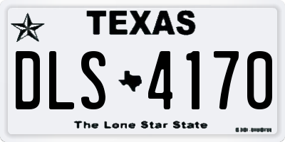 TX license plate DLS4170
